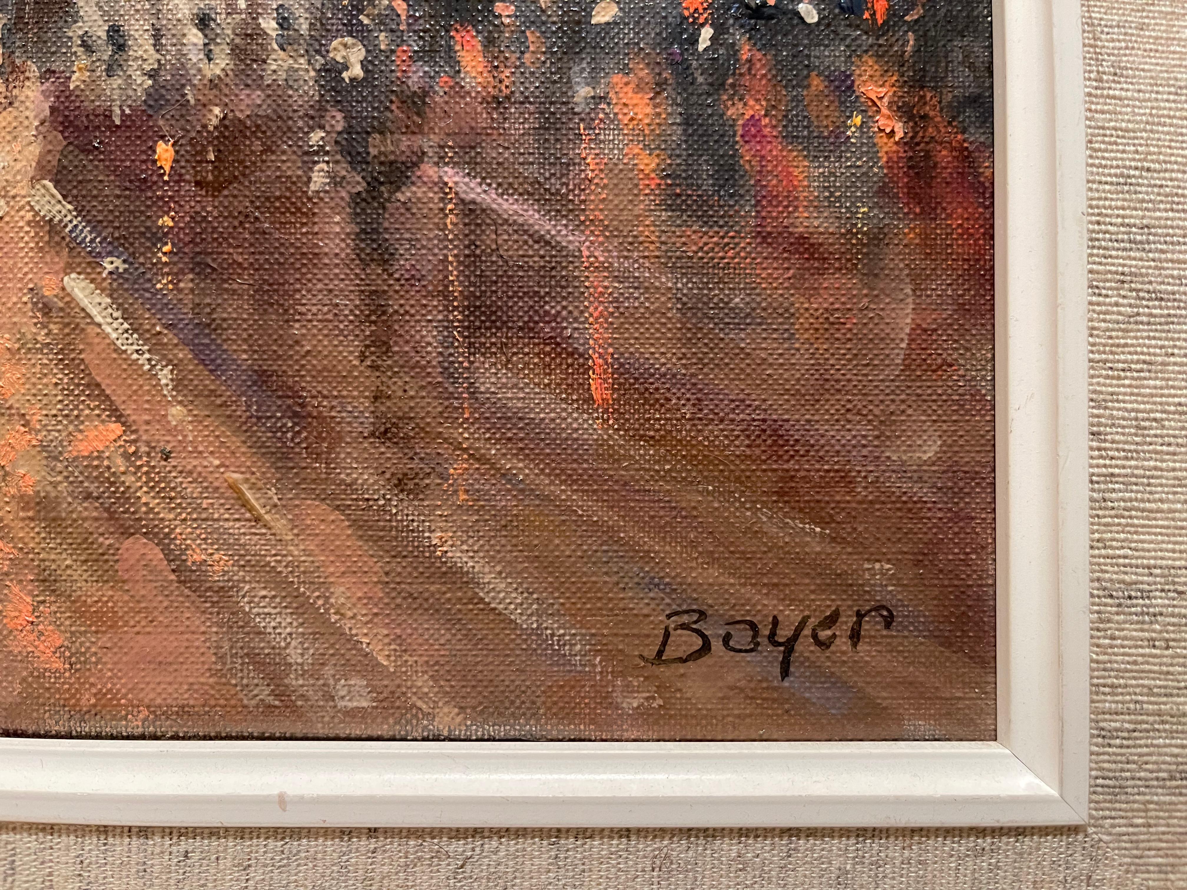Émile BOYER (1877-1948) - Oïl on Canvas, The Champs élysées For Sale 1