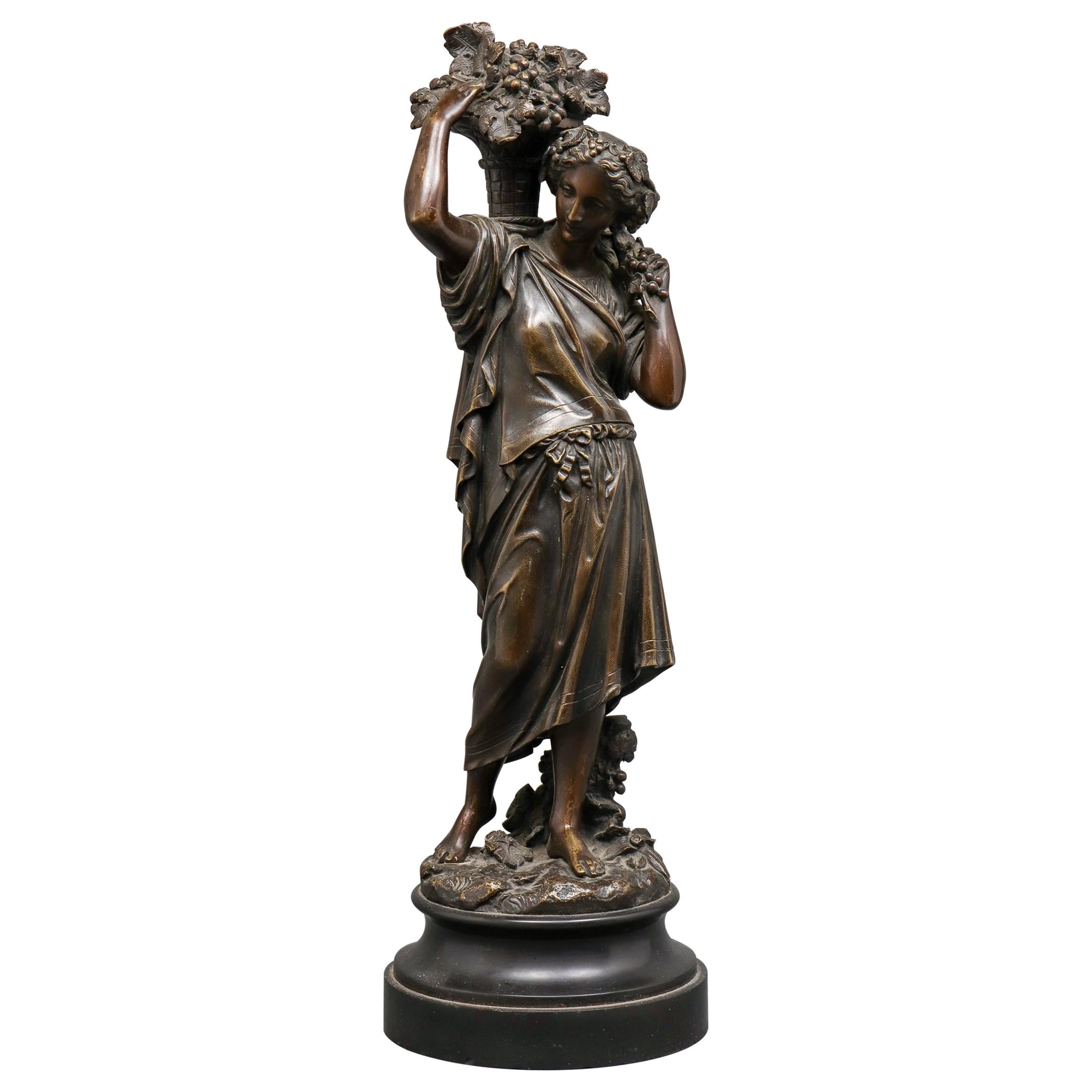 Emile Boyer French Belle Époque Bronze Allegorical Sculpture