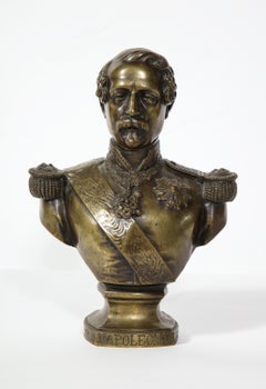 Buste en bronze de qualité exceptionnelle de l'empereur Napoléon III, vers 1870