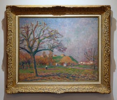 Peinture impressionniste française/suédoise de paysage colorée FIGURE STROLLING, 1920