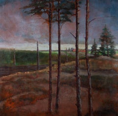 Emil Cardinaux (1877-1936) - Óleo de 1931 bien enmarcado, Las vías del tren