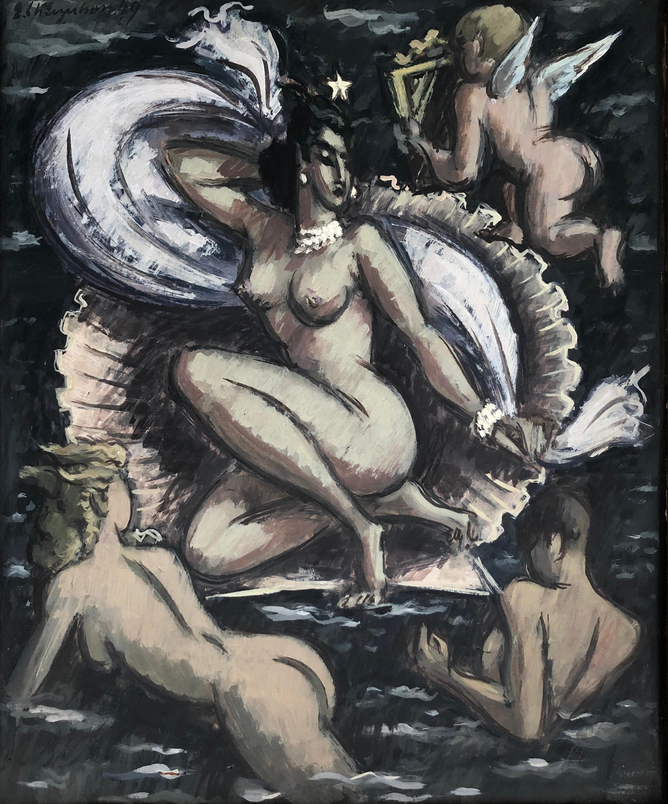 Nude Painting di Emile Chambon - Venere marina