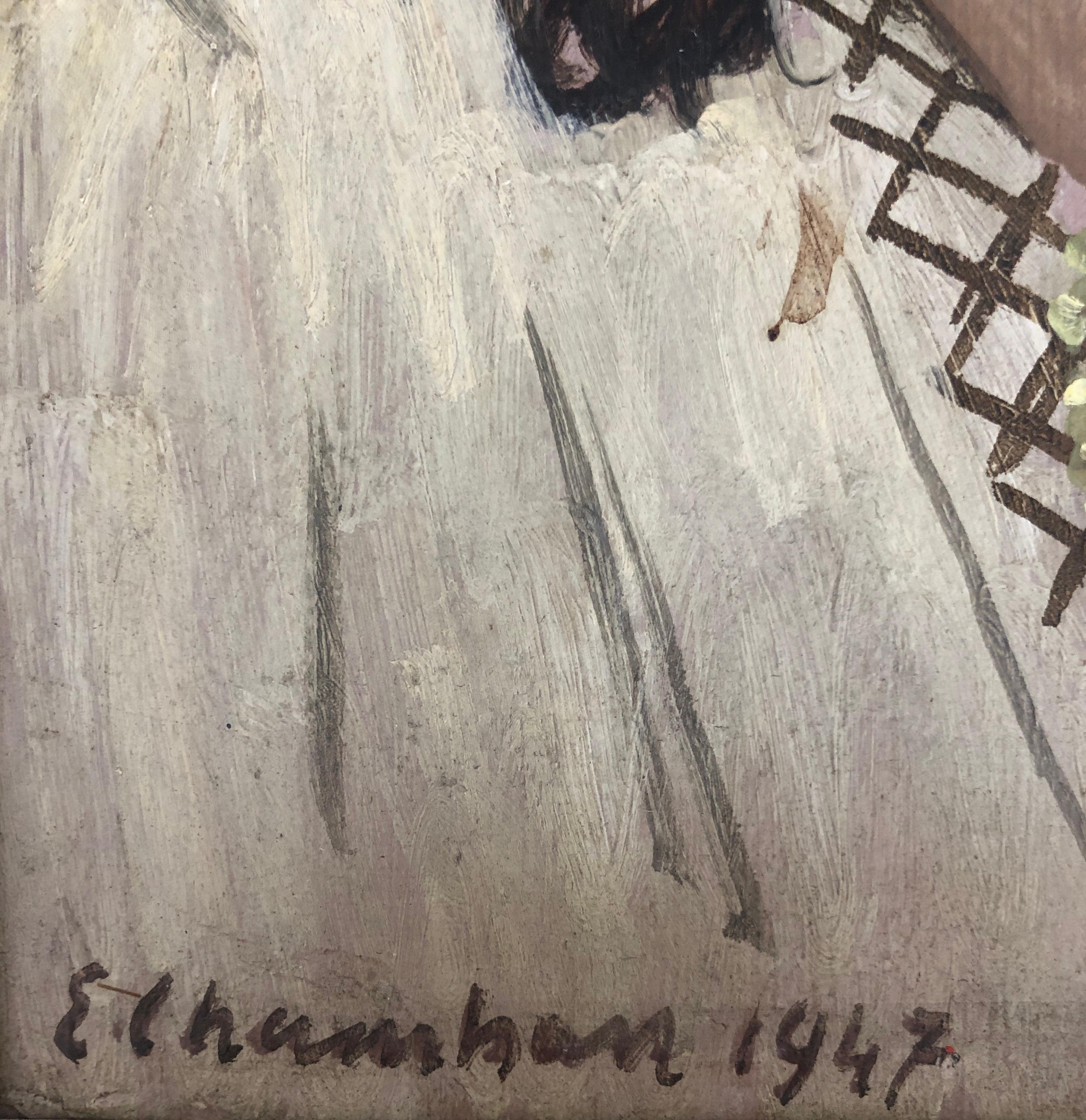 Die Dame mit der Kamee (Zeitgenössisch), Painting, von Emile Chambon