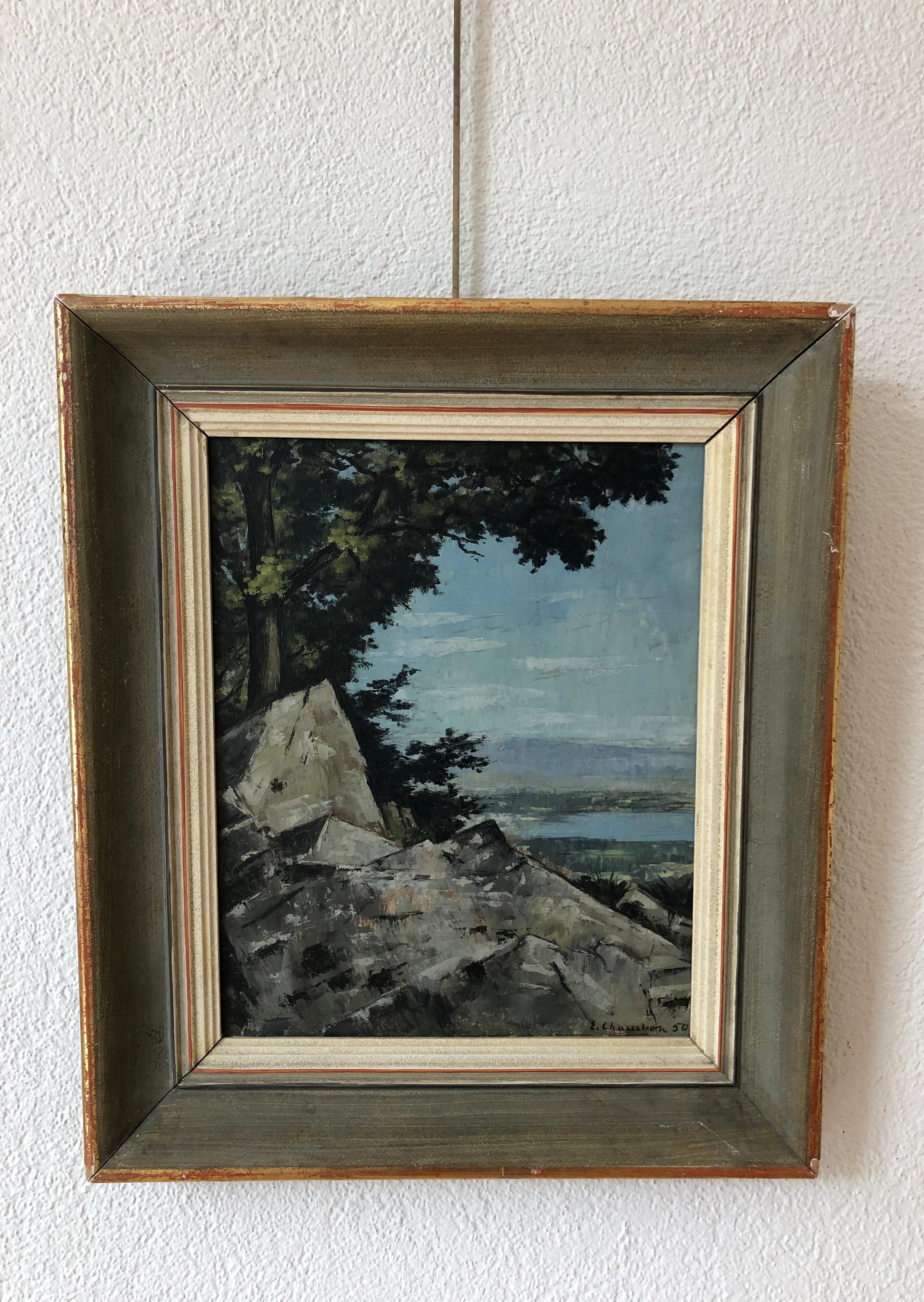 The sources, Collonges Bellerive, Geneva – Painting von Emile Chambon