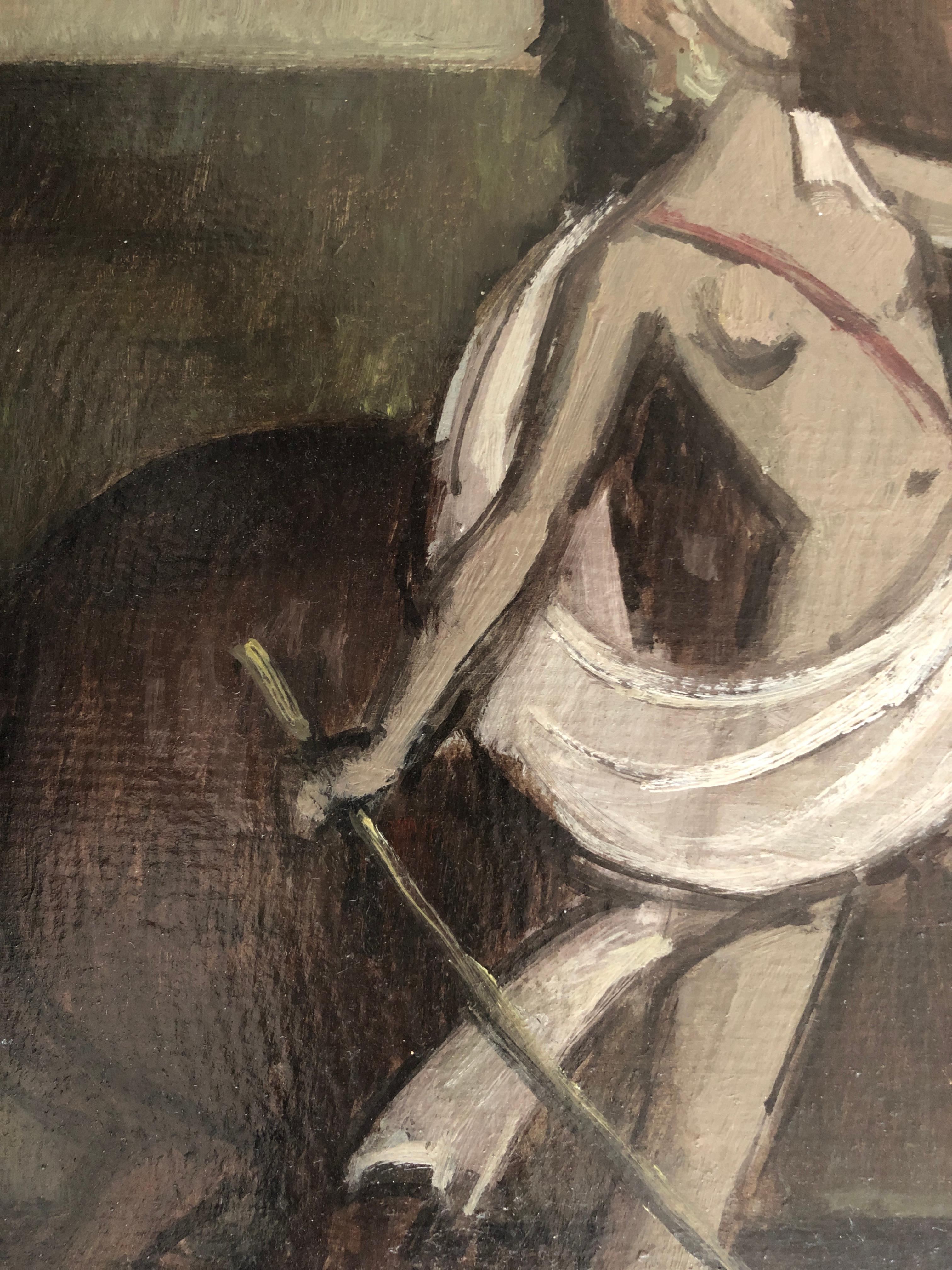 Work on cardboard
Silver wooden frame
42.1 x 32.5 x 3 cm