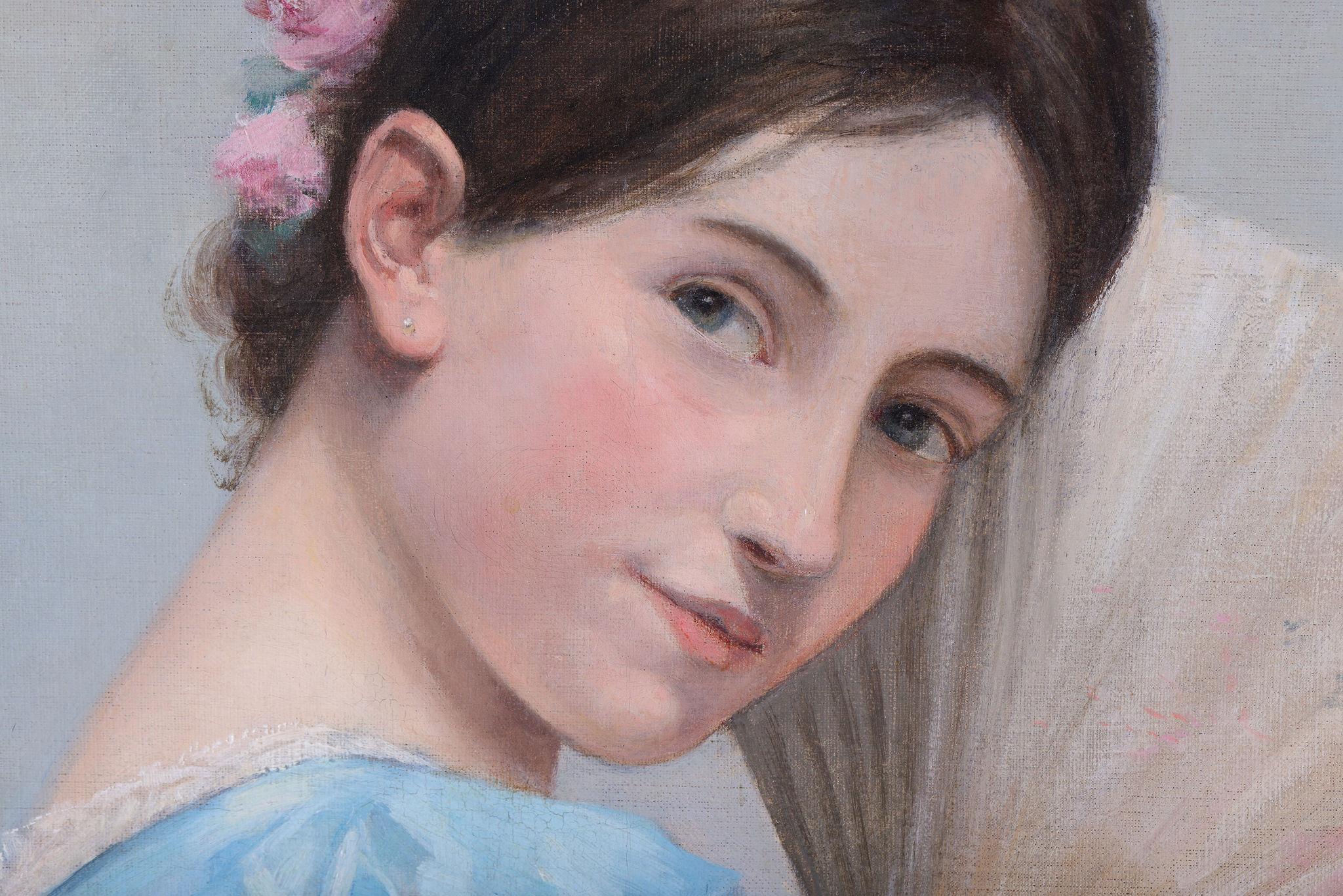 La Rosa - Portrait Painting Grigio di Emile Charlet