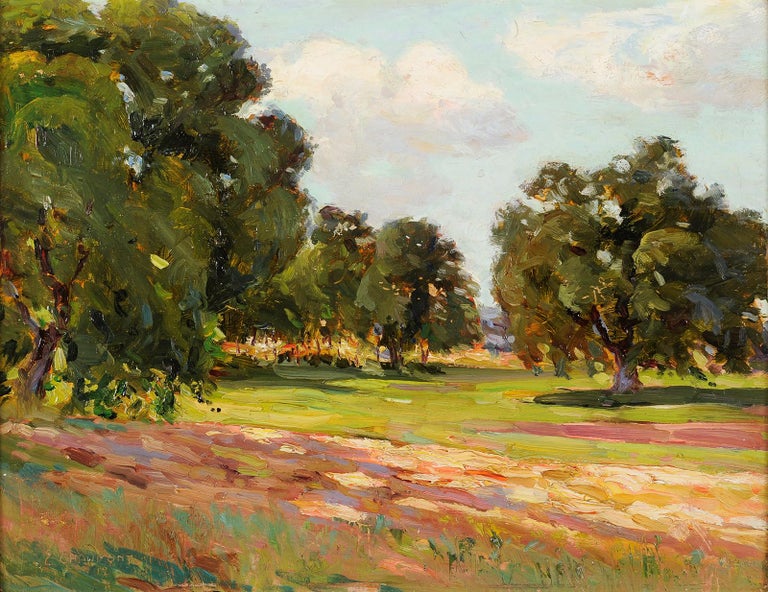 Emile CHAUMONT
(Perigueux 1877 - 1927)
Summer landscape in Périgord
Oil on panel
H. 32 cm; L. 41 cm
Signed lower left, dated 1912

Provenance: Private collection, central France

The Saint-Georges district of Périgueux was the cradle and the place