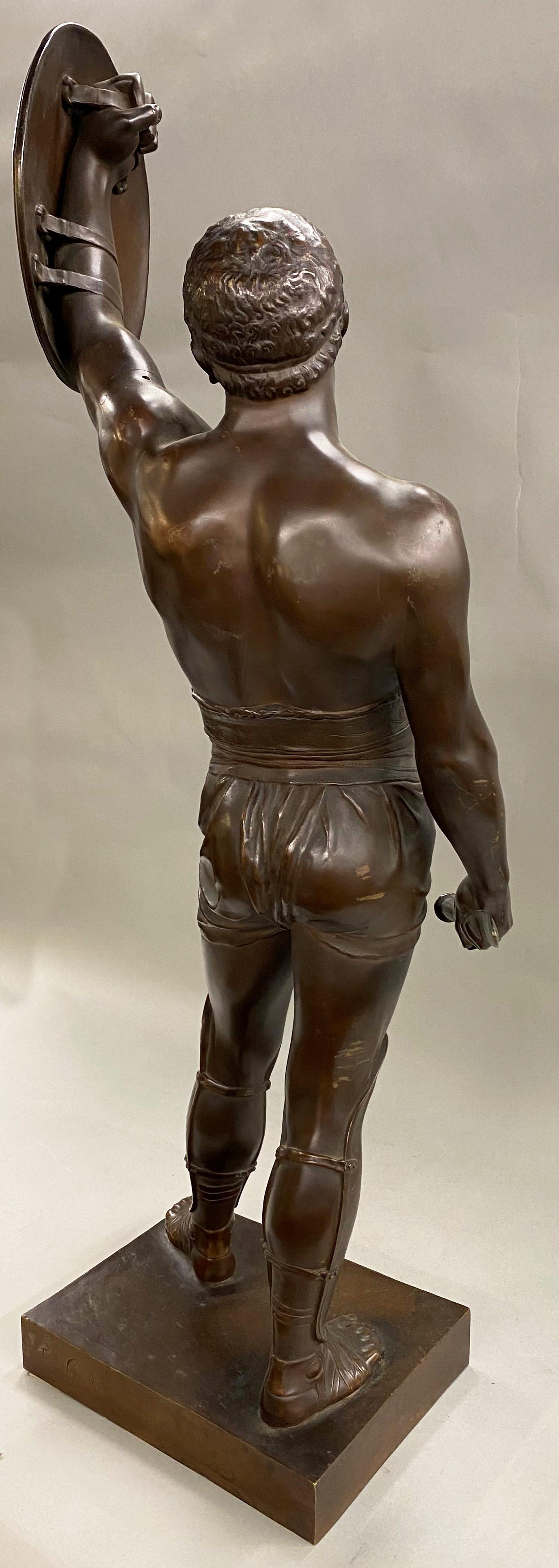 Figural Bronze of Gladiator Retiarius , Ave Imperator Morituri Te Salutant 1