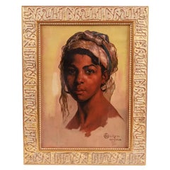 Emile Deckers 'Belgian, 1885 –1968' a Portrait Painting of an Algerian Woman