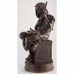 Emile-Edmond Peynot "Albaya' El Tunsi" The Tunisian Merchant Bronze, 1883
