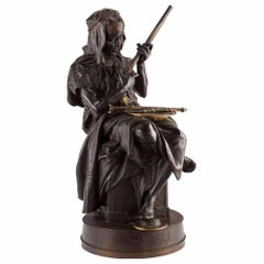 Emile-Edmond Peynot "Albaya' El Tunsi" El mercader tunecino Bronce, 1883