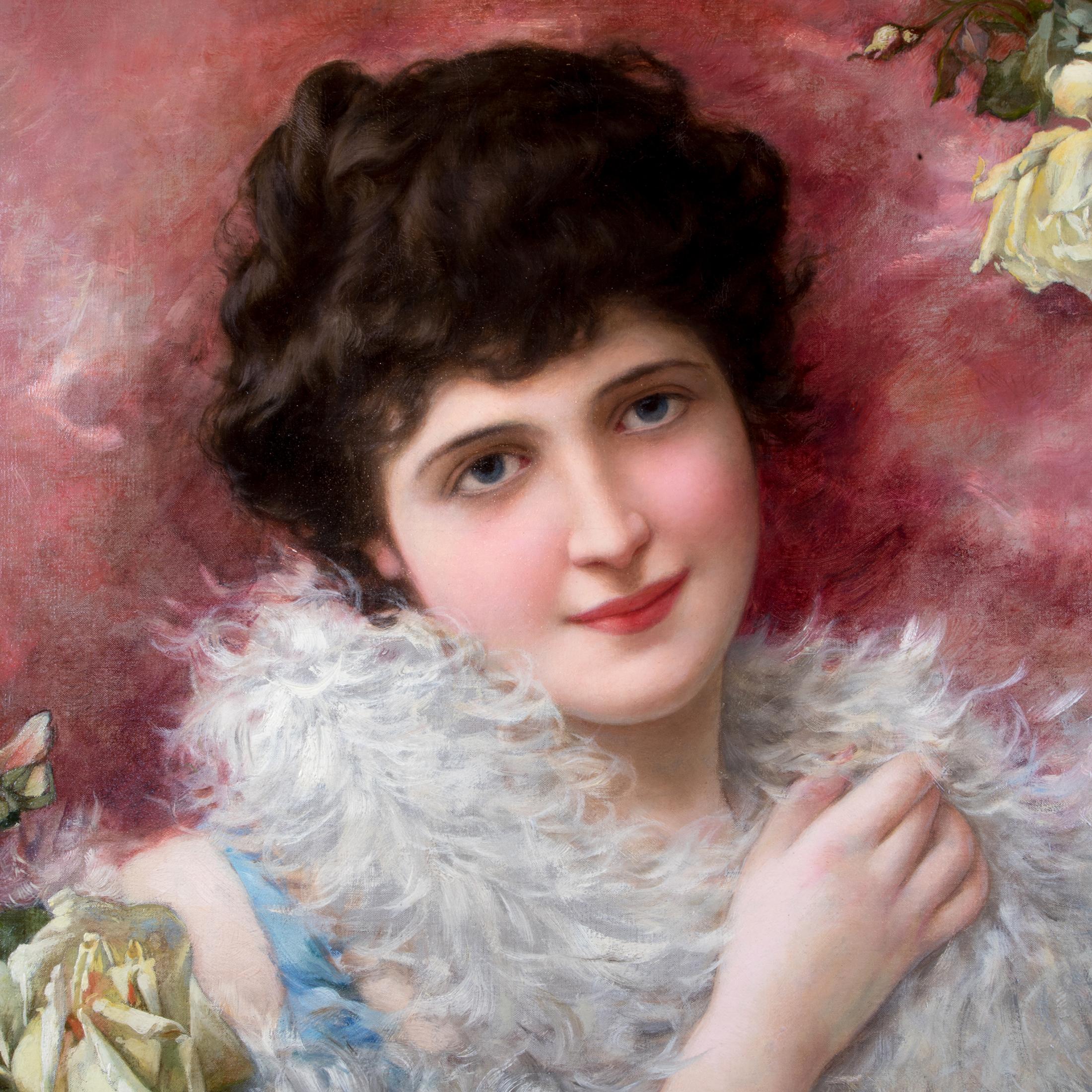 A Fine Portrait Painting Entitled ‘Isabella’ by Emile Eisman-Semenowsky For Sale 2