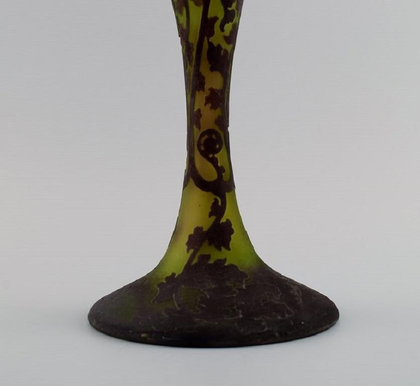 Early 20th Century Émile Gallé, France, Vase in Mouth-Blown Art Glass, Approx. 1900 For Sale