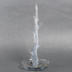 Émile Gallé (1846-1904) French Enameled Ring Tree Cristallerie circa 1885