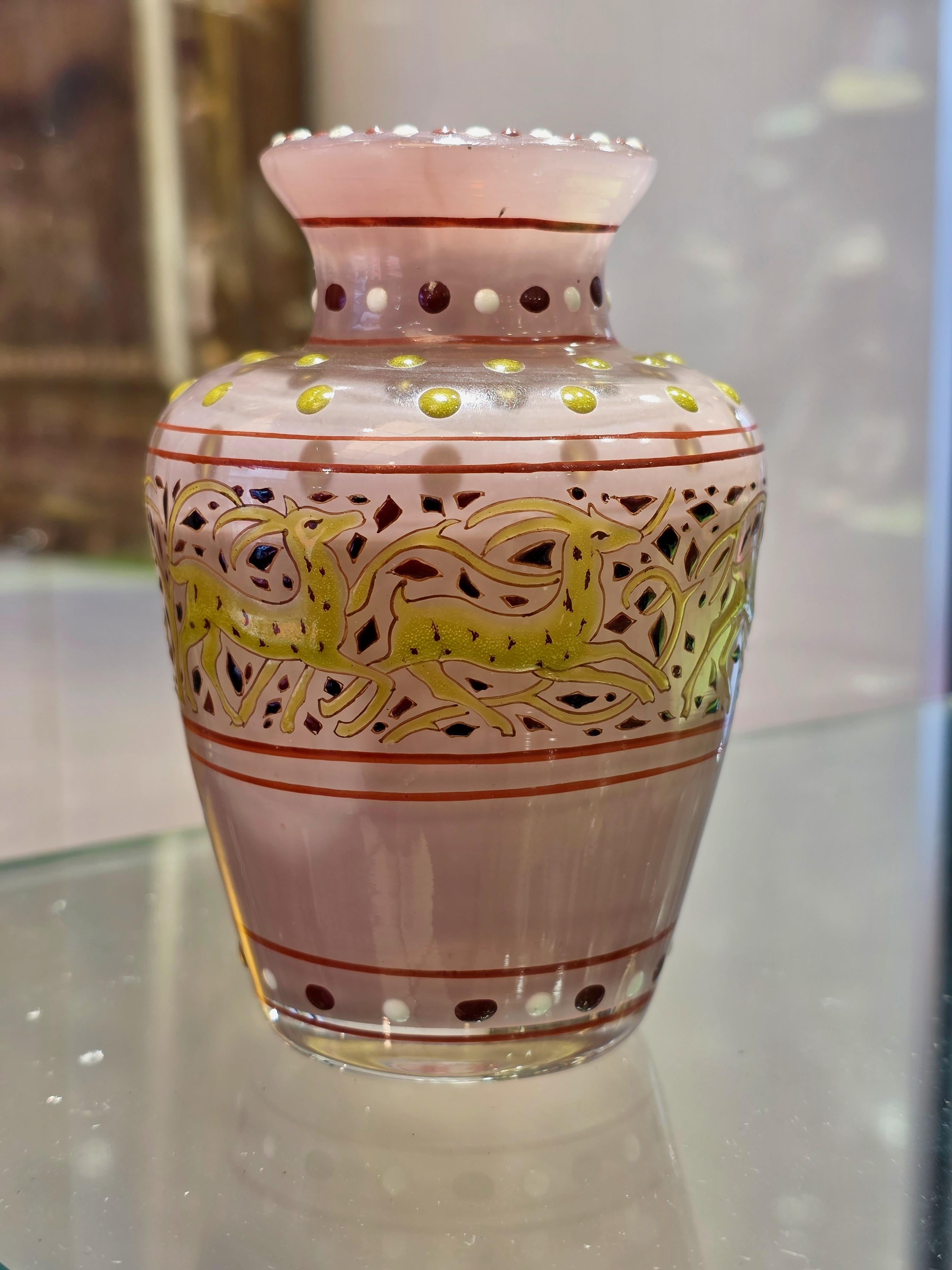 Francese Émile Gallé (1846-1904) , Vaso in vetro Art Nouveau in miniatura, circa 1895 in vendita