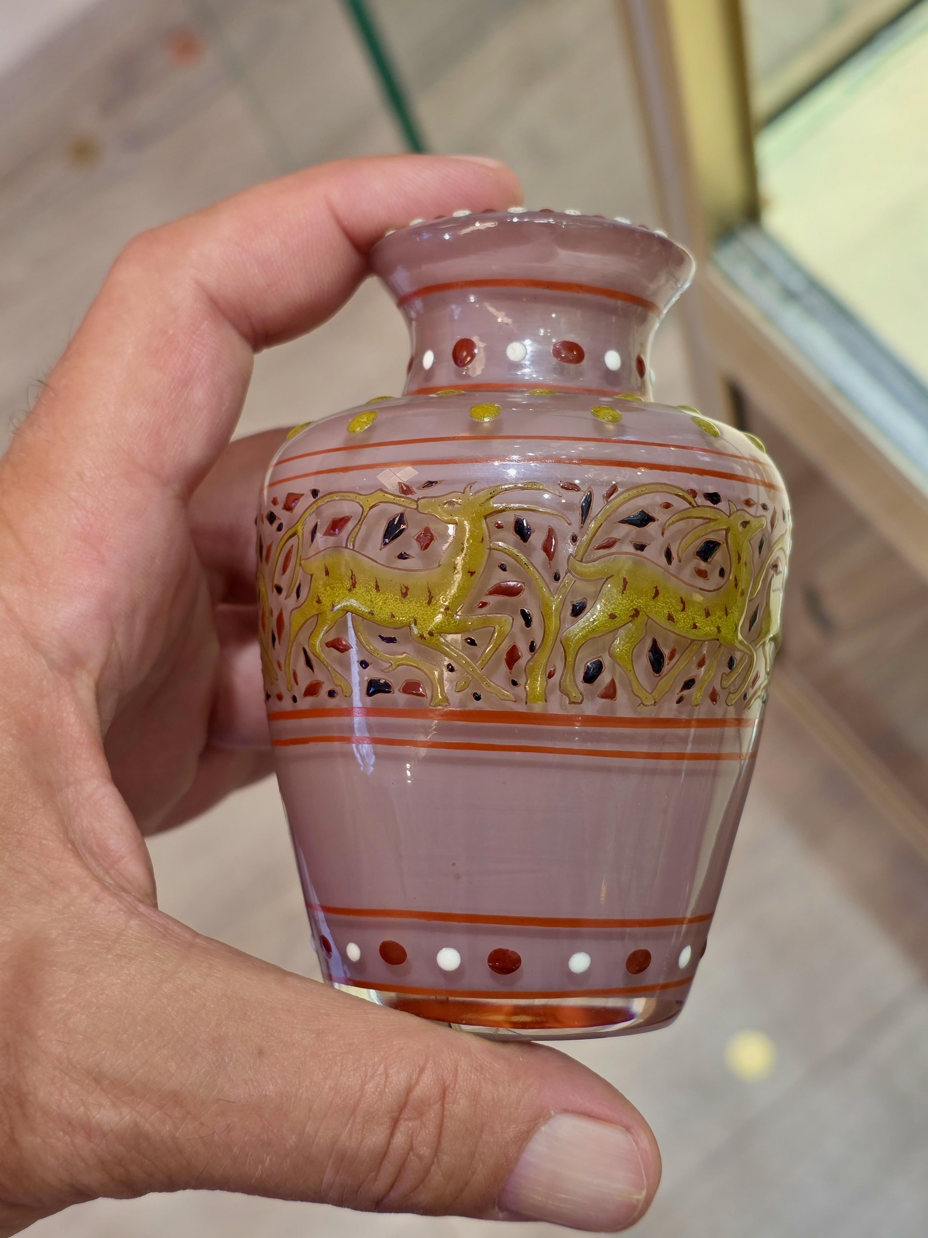 Fine XIX secolo Émile Gallé (1846-1904) , Vaso in vetro Art Nouveau in miniatura, circa 1895 in vendita
