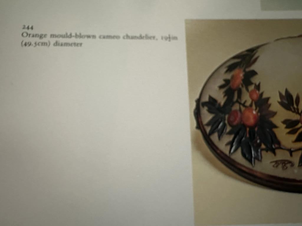 Émile Gallé (1846-1904) “Oranges” A Rare Art Nouveau Cameo Glass Ceiling Light 7