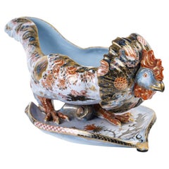 Émile Gallé (1846-1904) rarissimo Coq/Rooster Jardiniere del 1880 circa