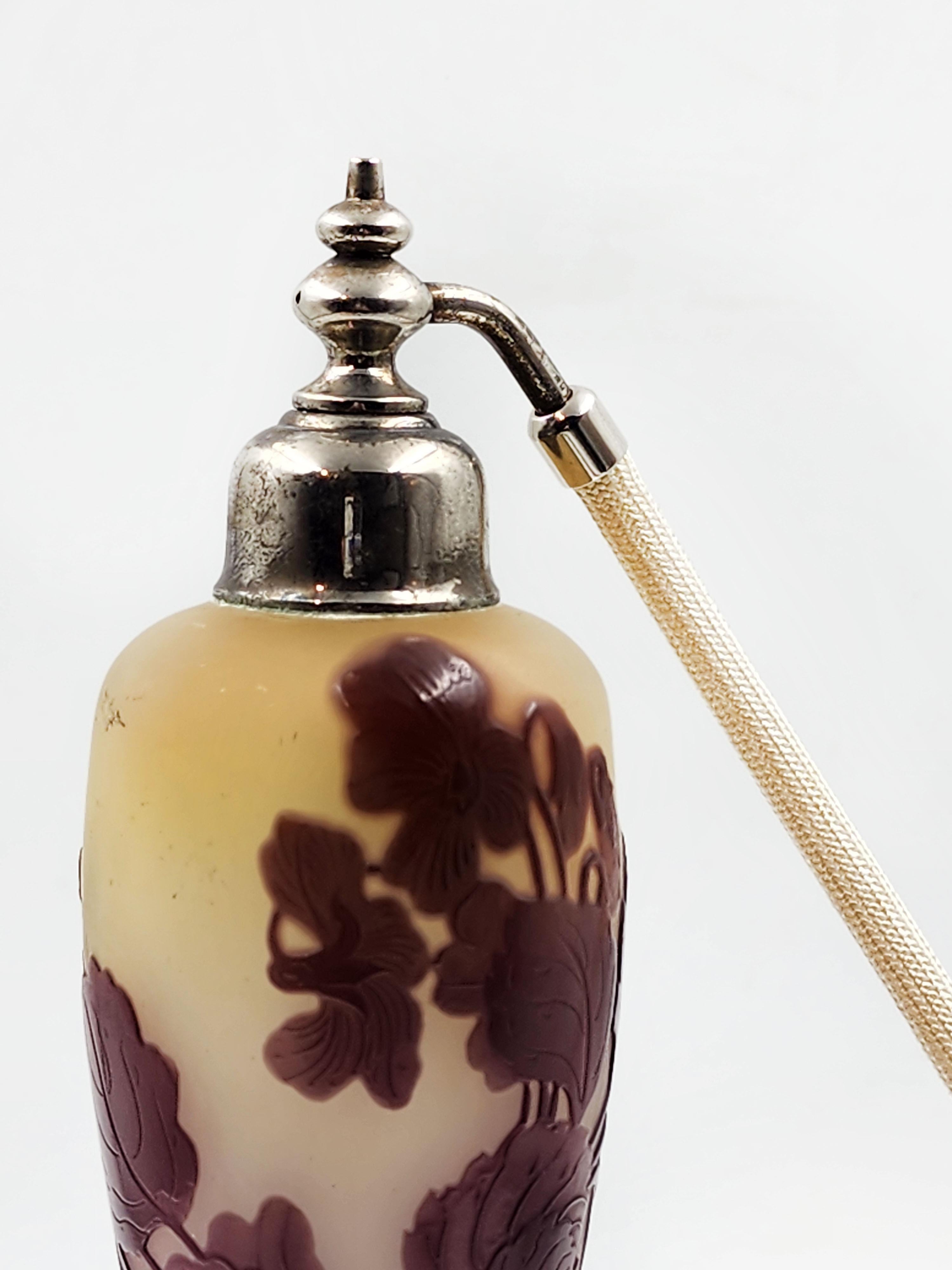 Art Nouveau Emile Galle 20th Century Perfume Bottle For Sale