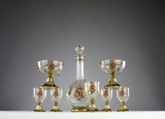 Émile Gallé, Aperitif Service "Larmes" (Tears) Model, France Late 1800s