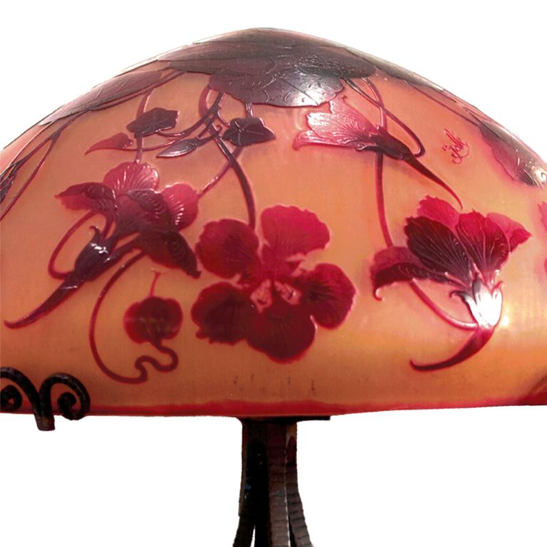 French Emile Galle Art Deco Lamp