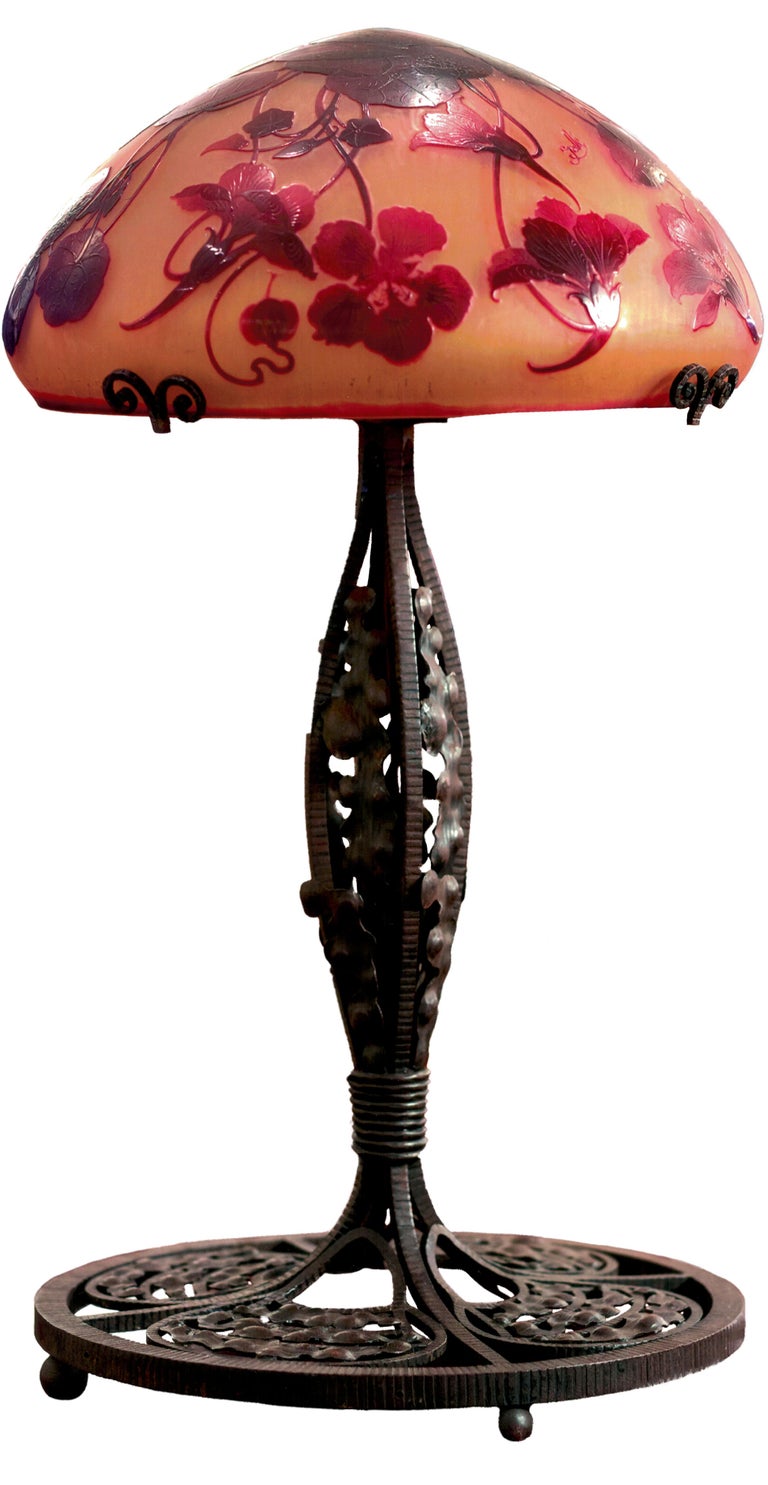 Emile Galle Art Deco Lamp For Sale at 1stDibs emile galle lamp, galle