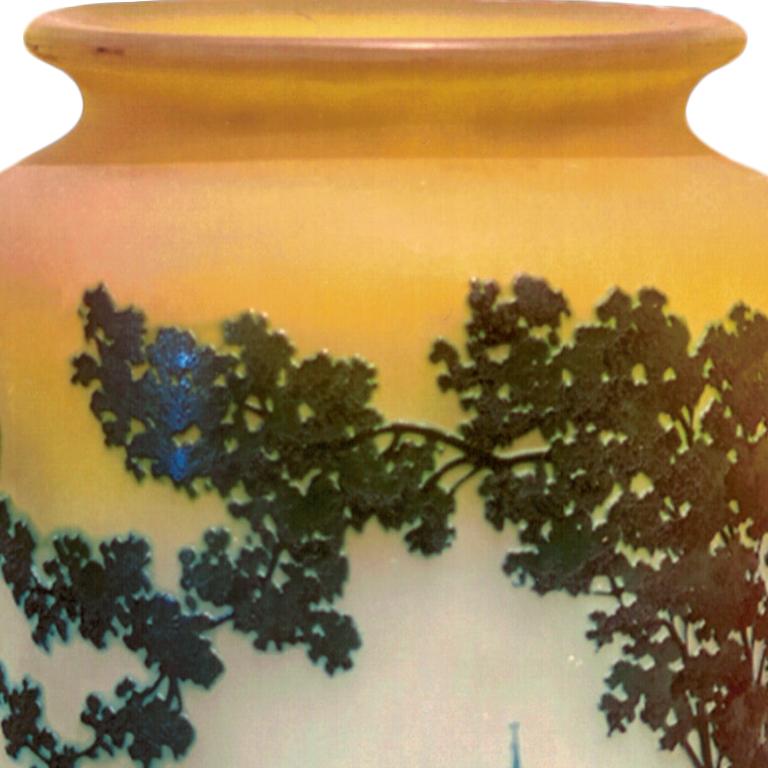 French Emile Galle Art Deco Vase For Sale