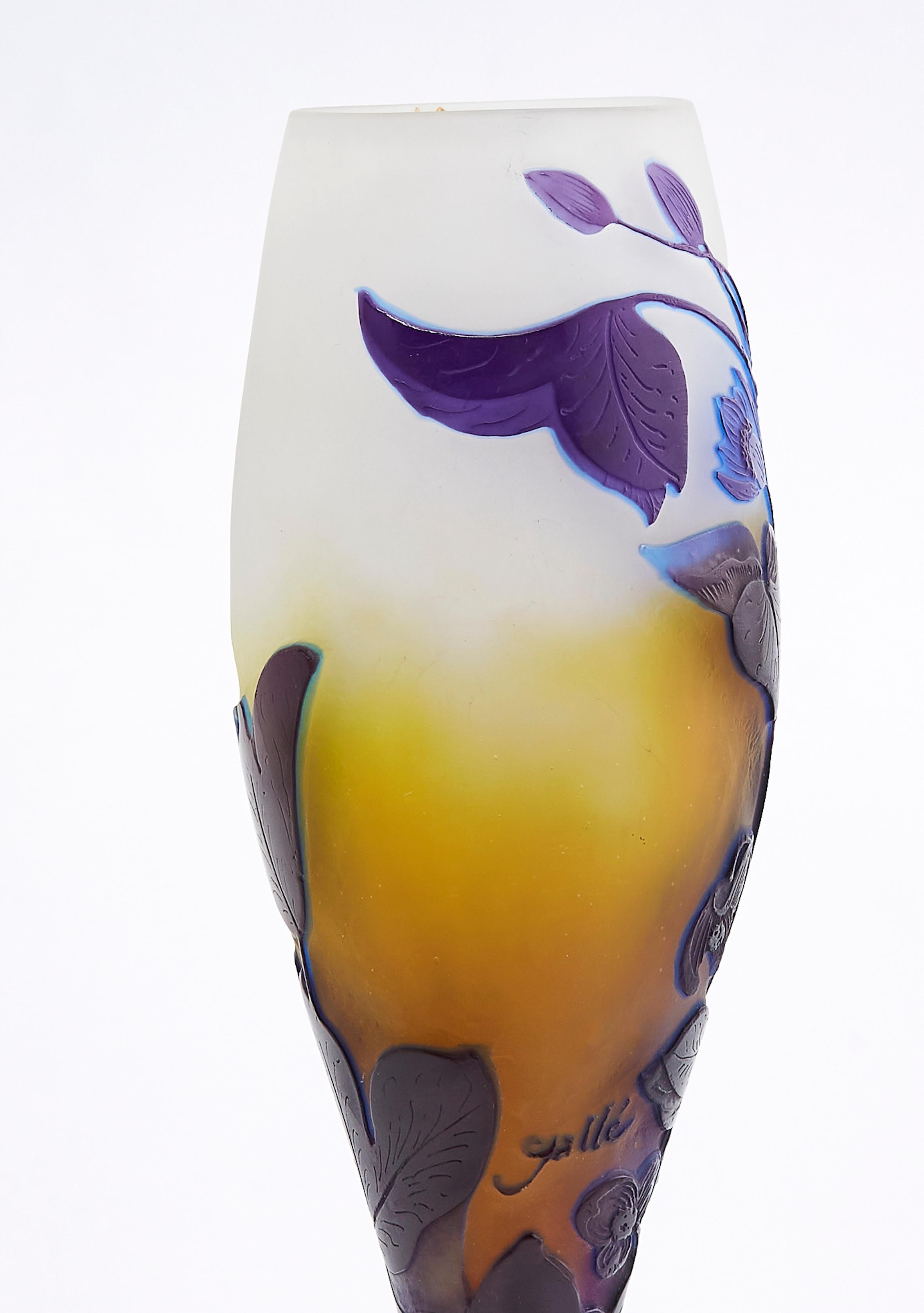 Art déco-Vase von Emile Galle im Zustand „Hervorragend“ im Angebot in Tel Aviv, IL