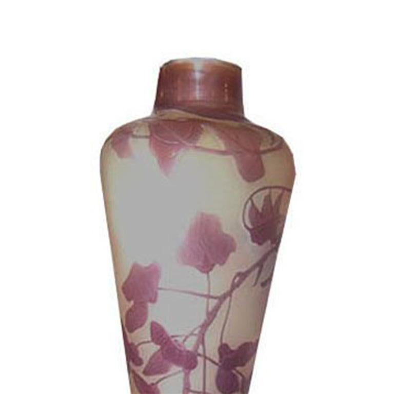 Emile Galle Art Deco Vase In Excellent Condition For Sale In Pompano Beach, FL