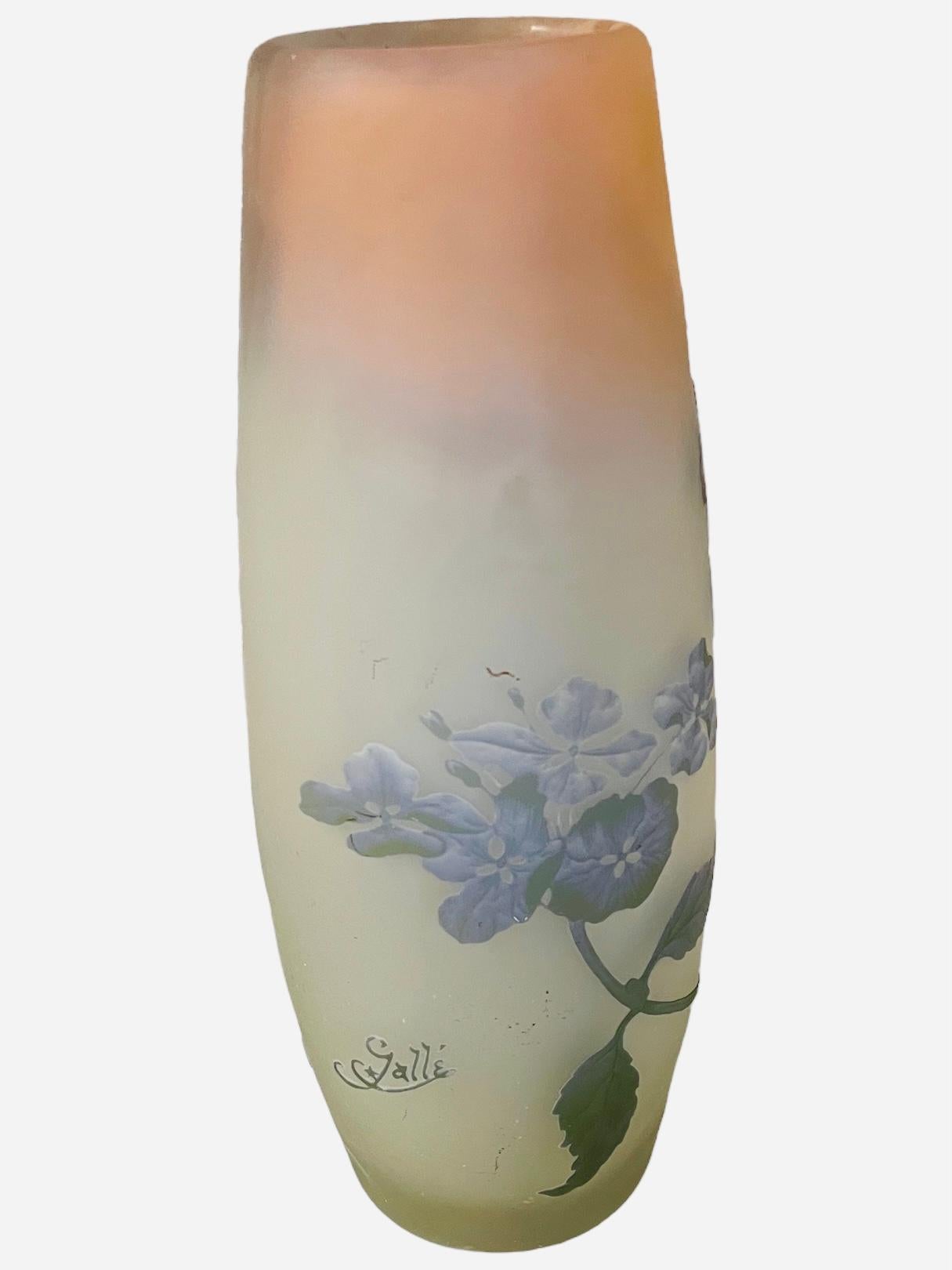 Vase Camée en verre d'art Emile Galle Art Glass en vente 4