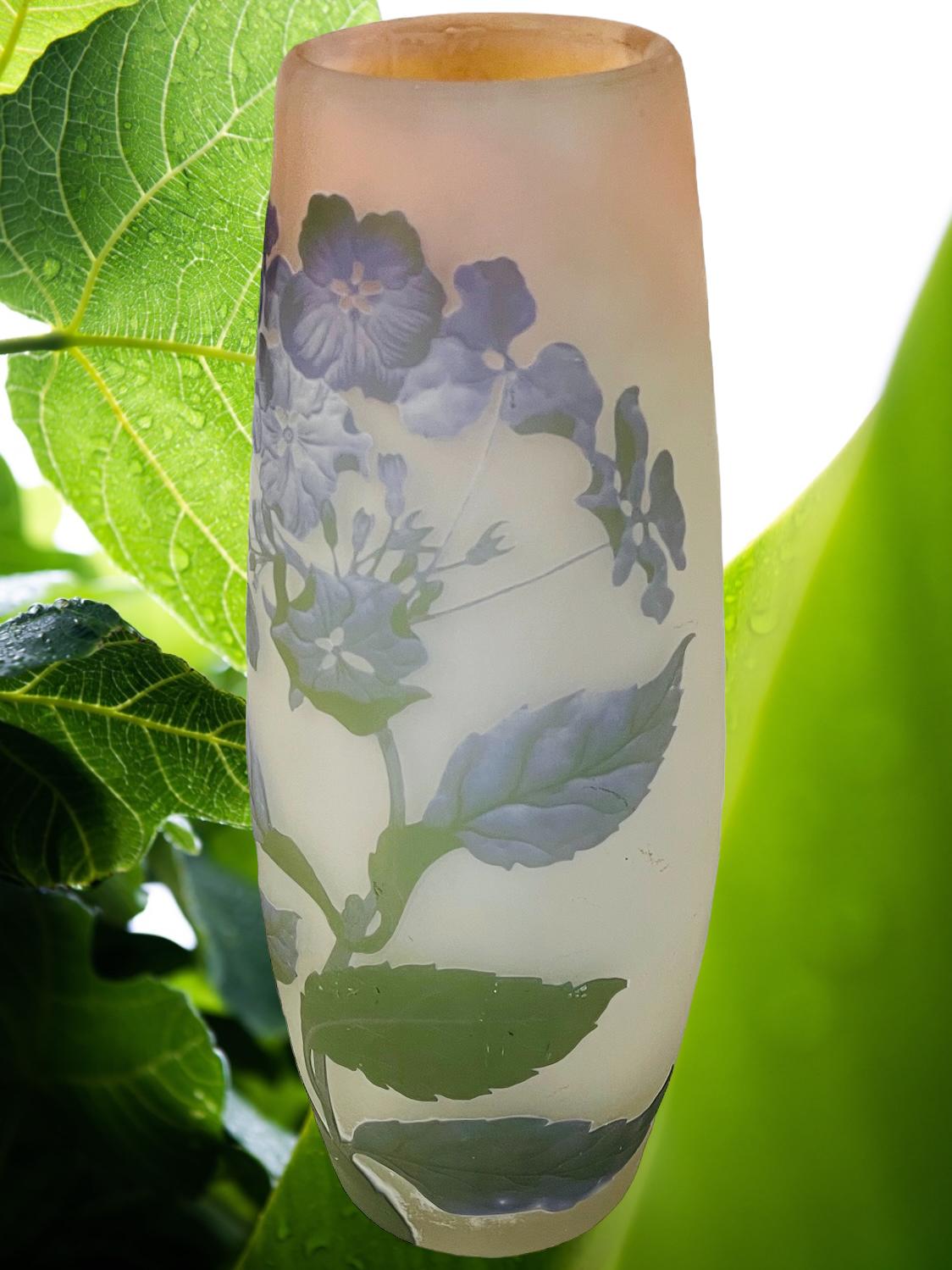 Vase Camée en verre d'art Emile Galle Art Glass en vente 5