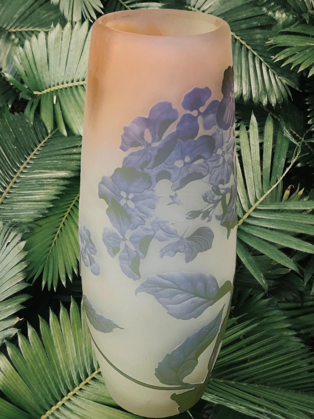 Vase Camée en verre d'art Emile Galle Art Glass en vente 6