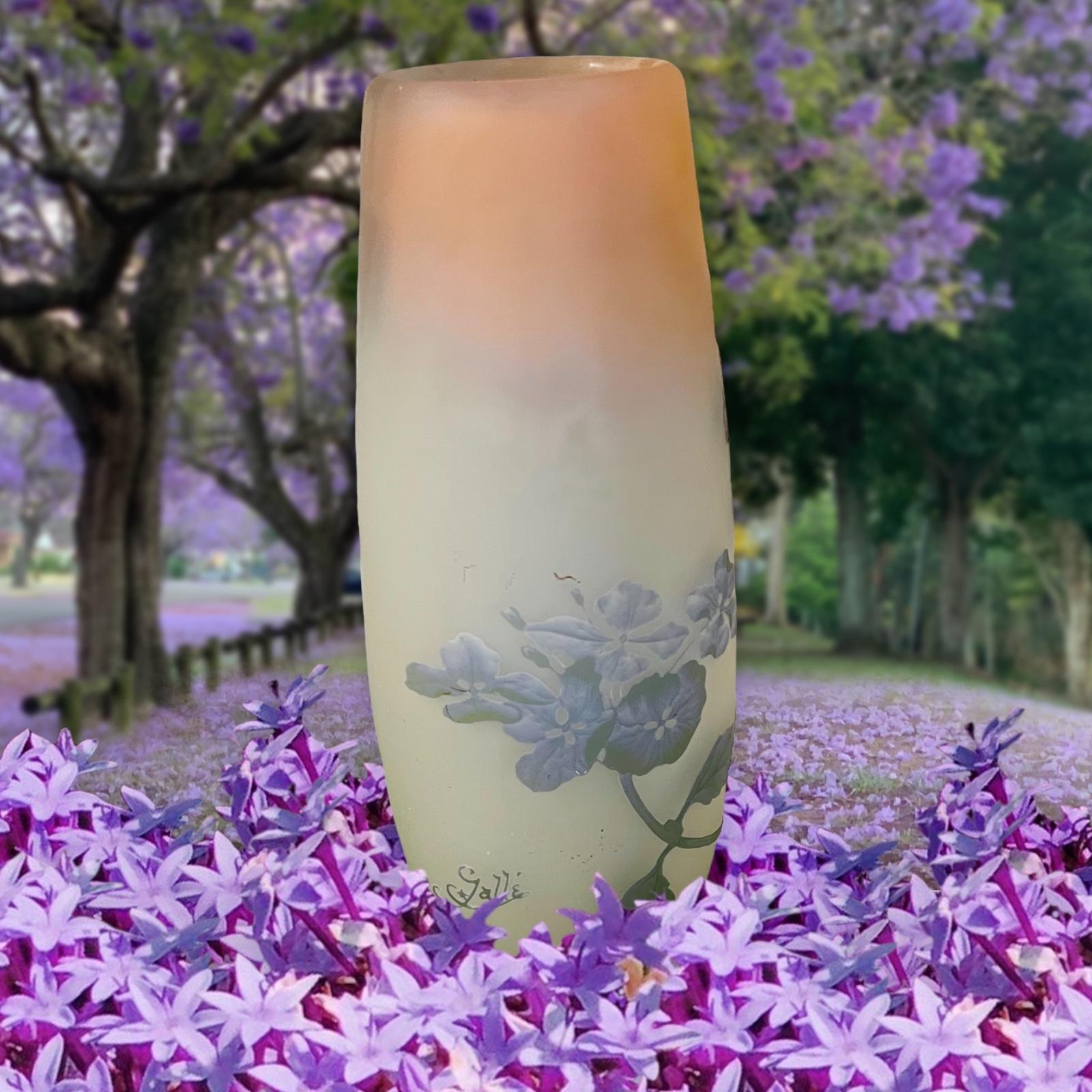 Vase Camée en verre d'art Emile Galle Art Glass en vente 7