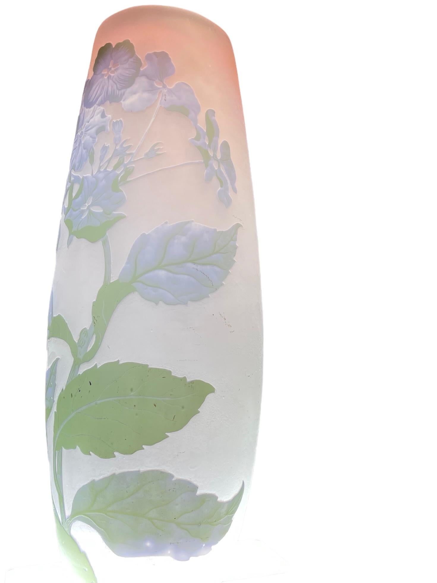 Vase Camée en verre d'art Emile Galle Art Glass en vente 8