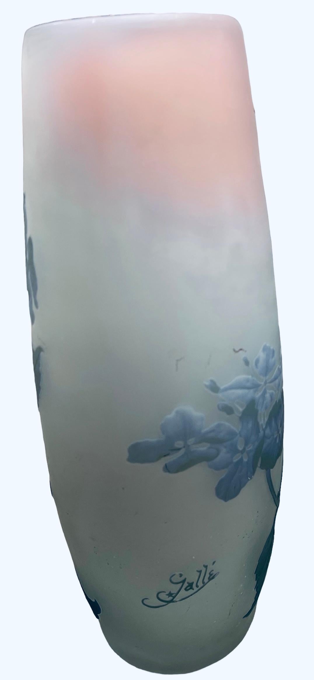 Français Vase Camée en verre d'art Emile Galle Art Glass en vente