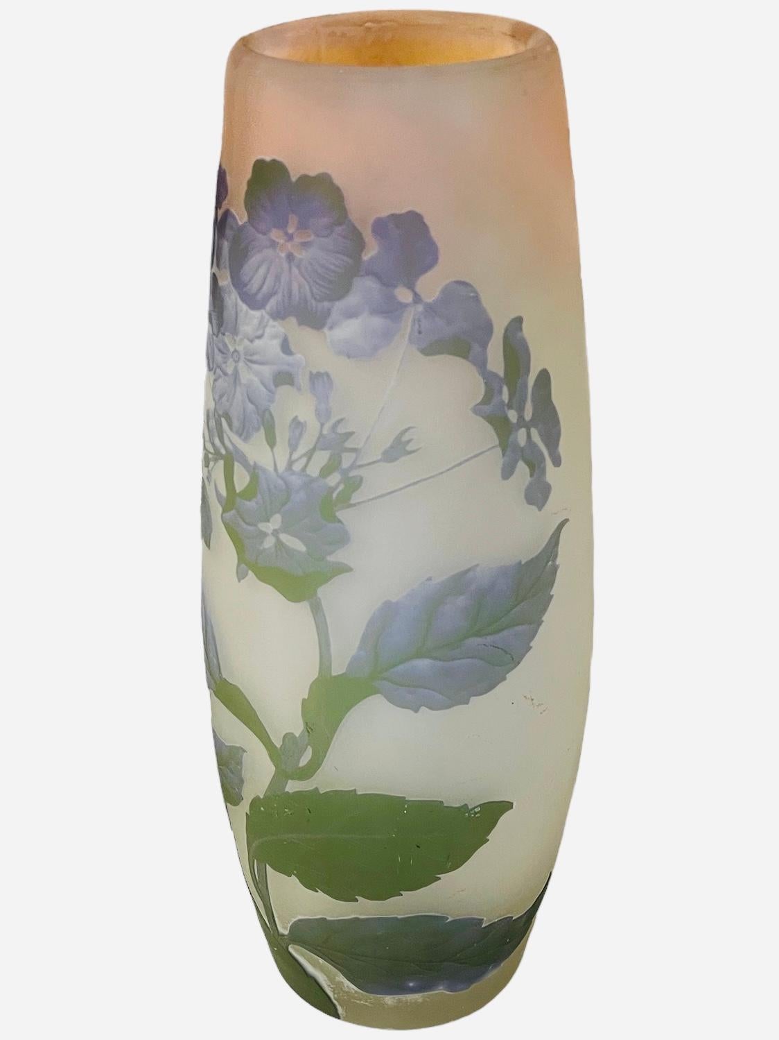Verre d'art Vase Camée en verre d'art Emile Galle Art Glass en vente