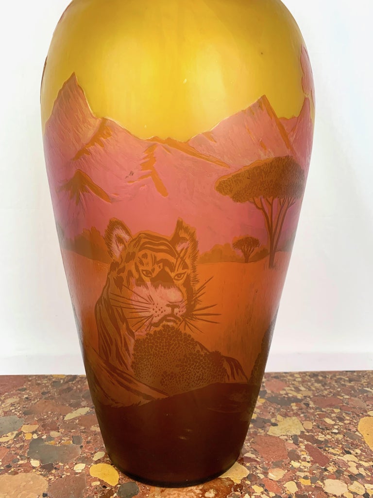 Émile Gallé Art Glass Vase For Sale at 1stdibs