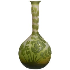 Emile Galle Art Nouveau Banjo Vase, 1900