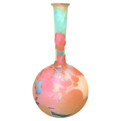 Emile Galle Art Nouveau Cameo Banjo Vase
