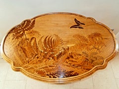 Emile Gallé Art Nouveau Gueridon Coffee Center Table, France, 1900