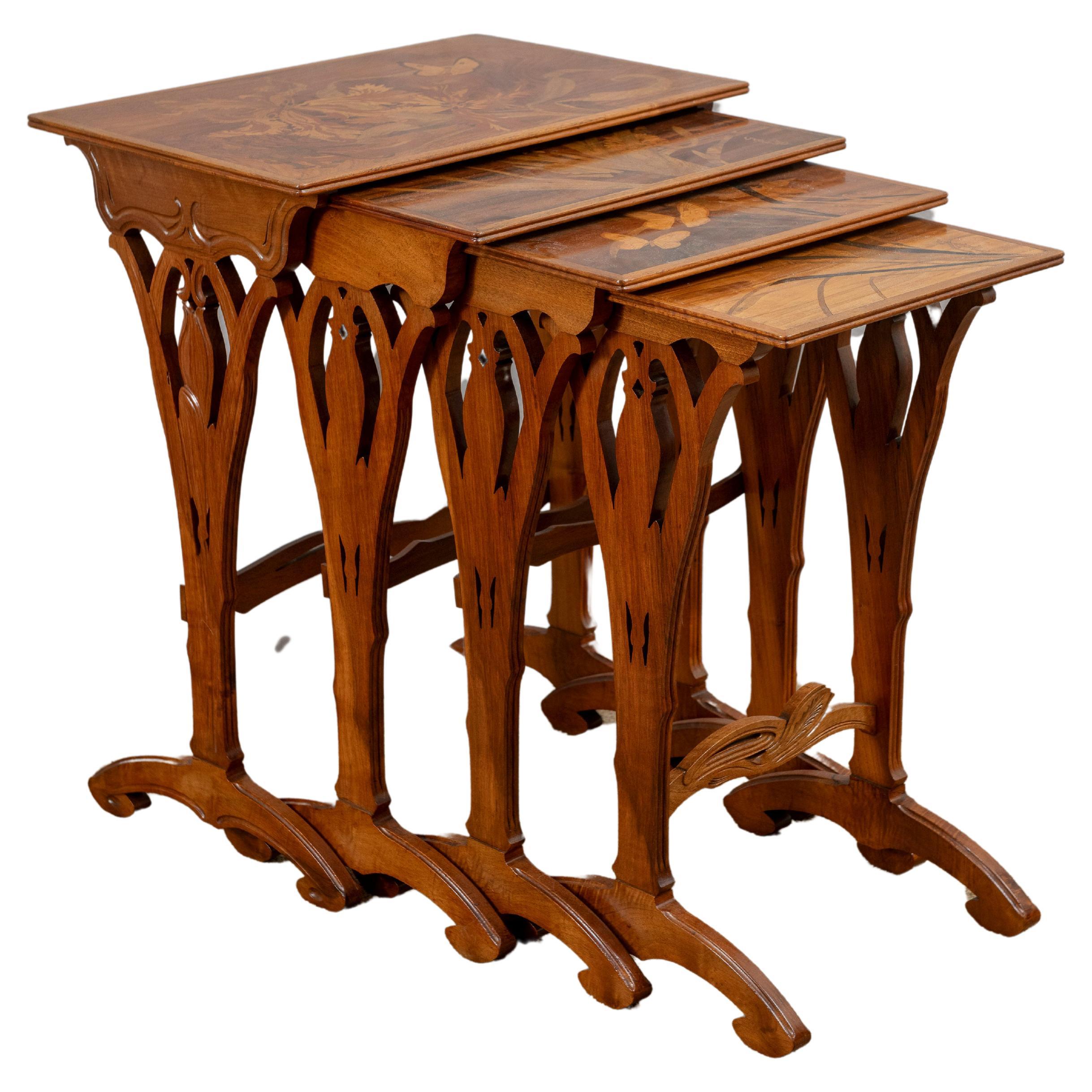 Emile Gallé Nesting Tables and Stacking Tables