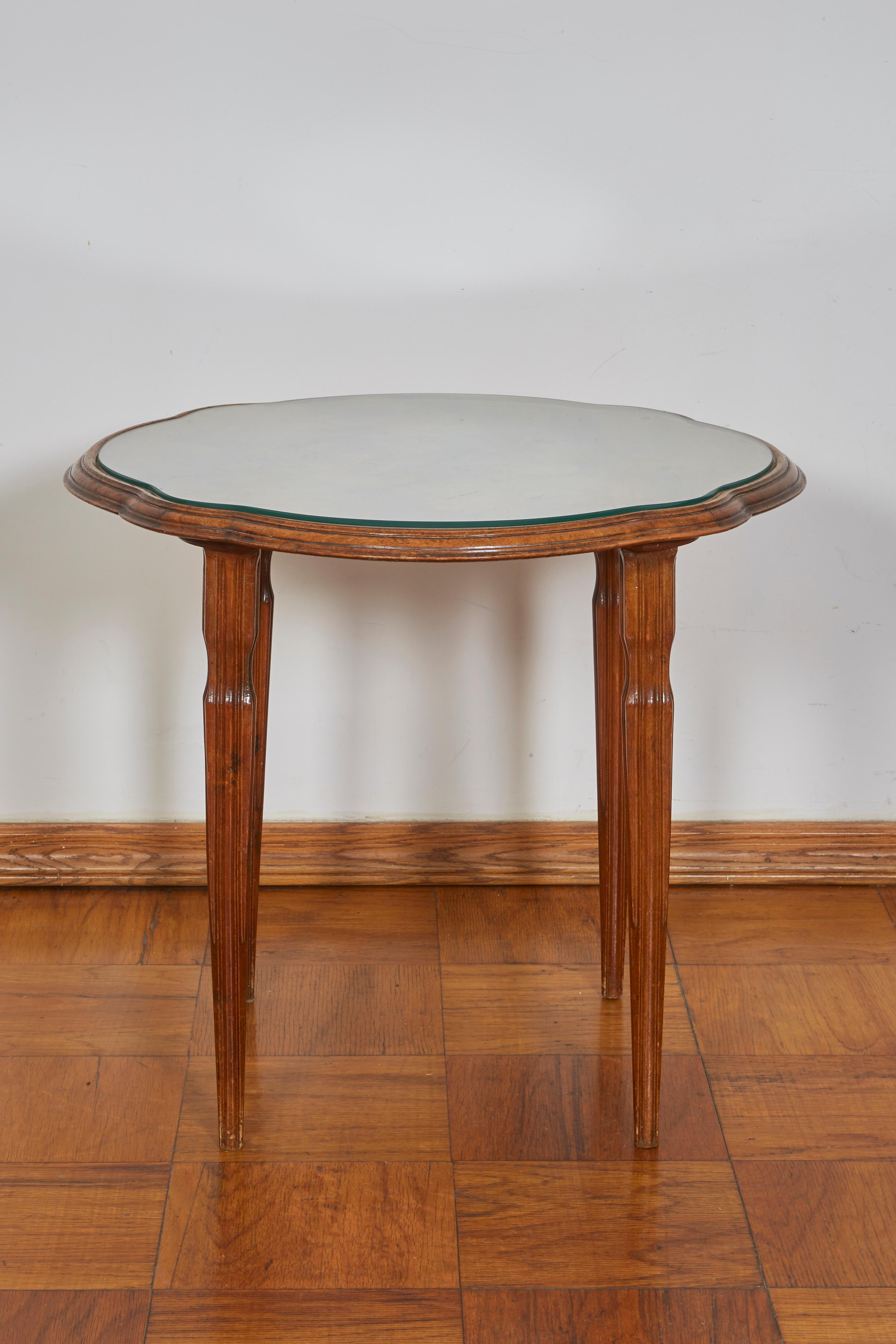 Marquetry Emile Galle Art Nouveau Round Low Table