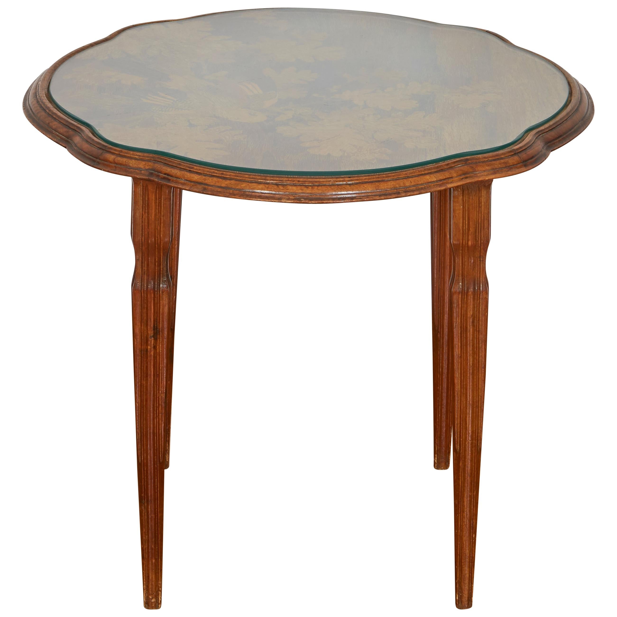 Emile Galle Art Nouveau Round Low Table