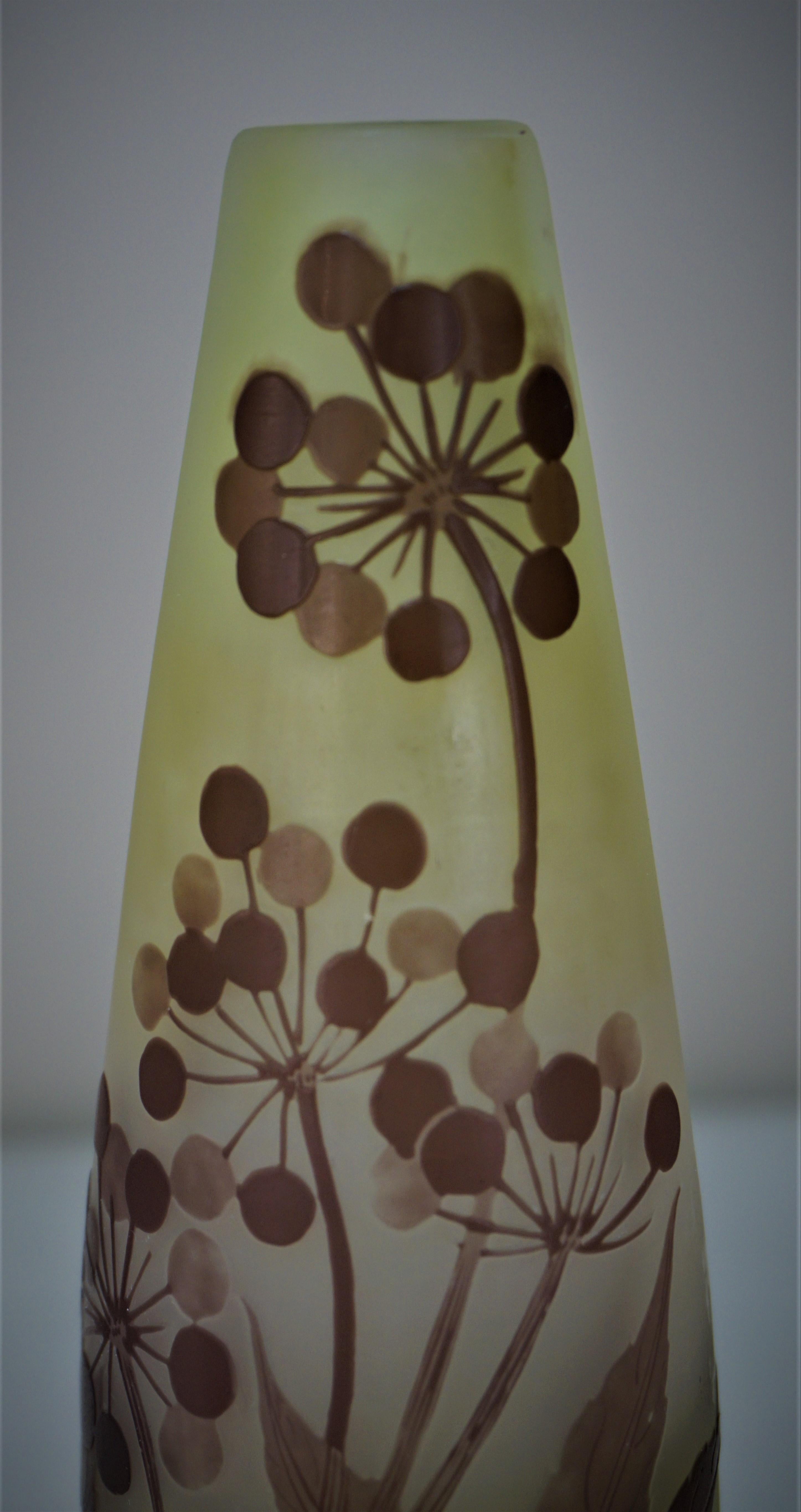 Emile Gallé Art Nouveau Vase (20. Jahrhundert)