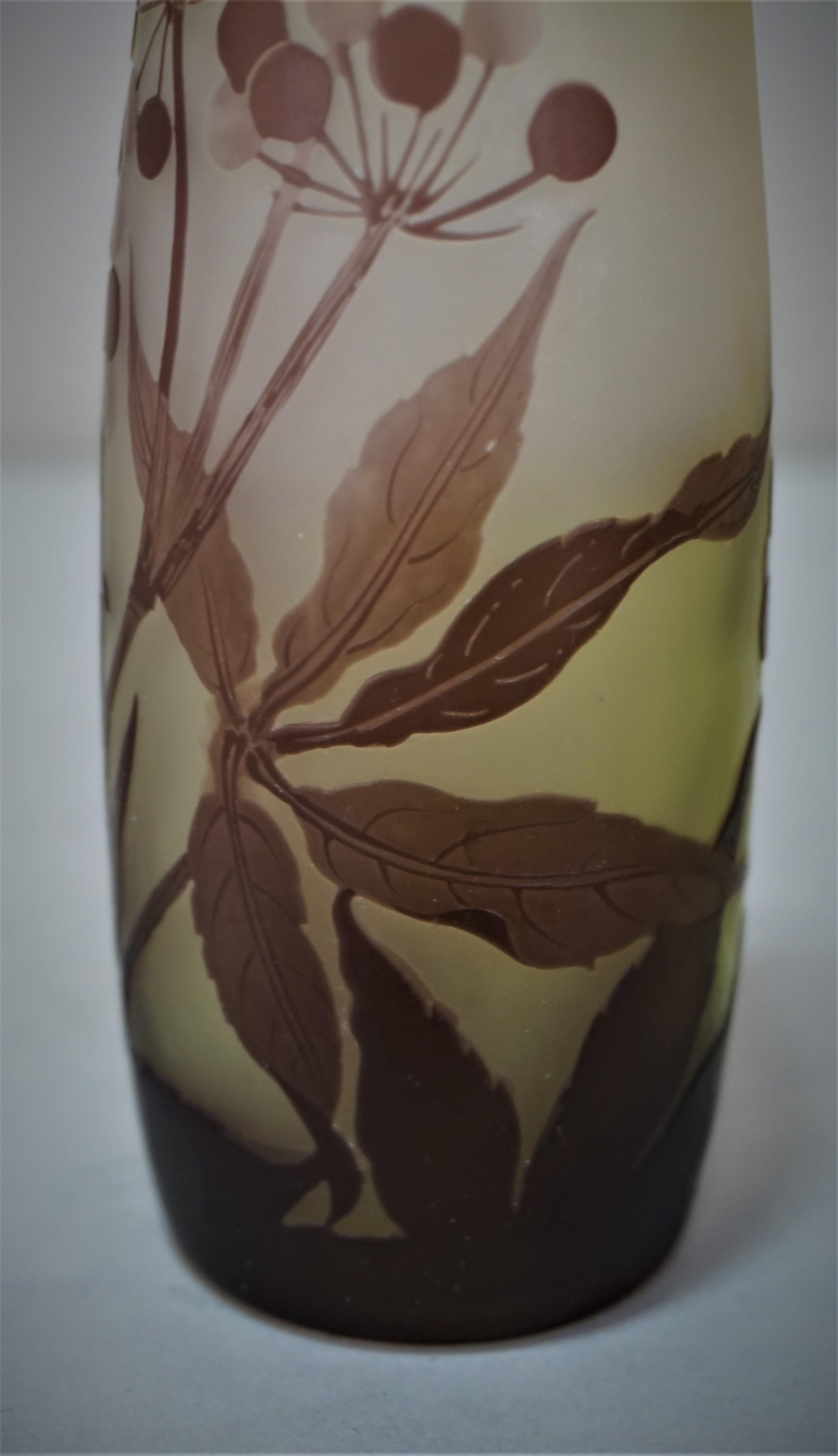 Emile Gallé Art Nouveau Vase (Glaskunst)