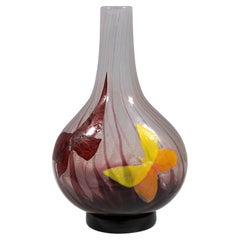 Émile Gallé Art Nouveau Vase 'Marqueterie Aux Papillons', Nancy France, 1898