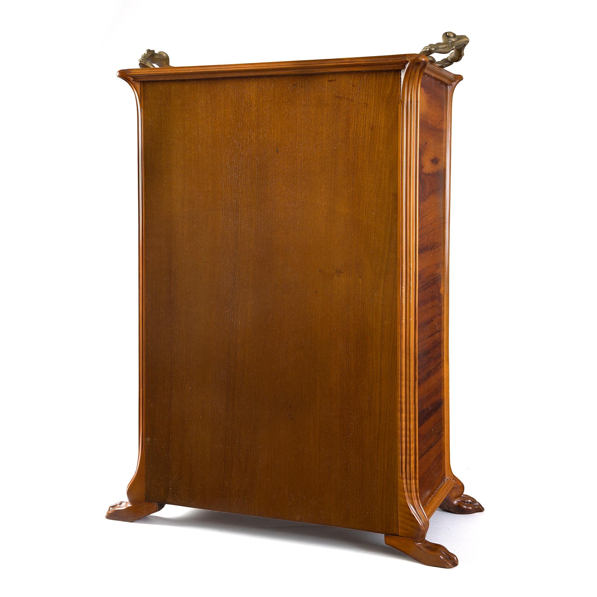 French Art Nouveau marquetry 