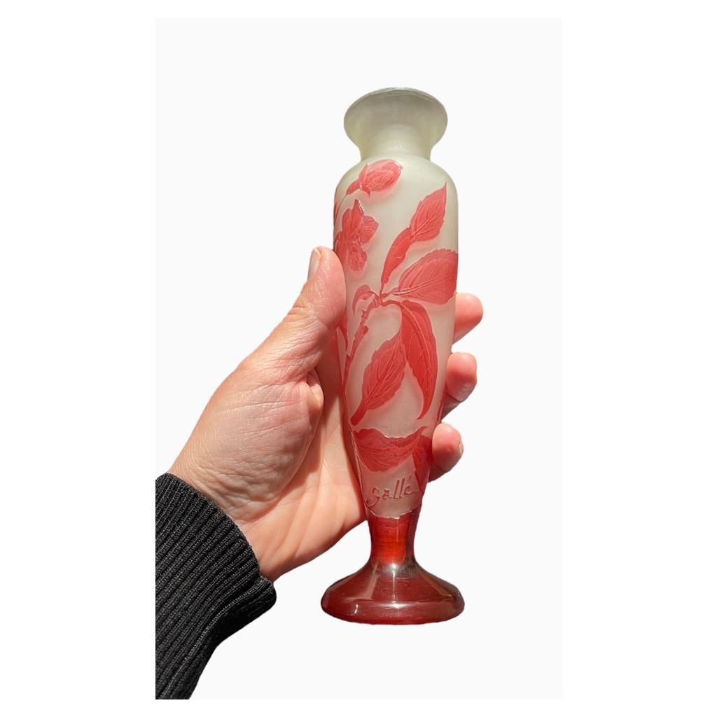 Émile Galle, Baluster Vase with Fuchsia, XXth Century For Sale 6
