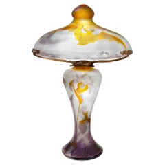 Vintage Émile Gallé “Bats and Iris” Table Lamp