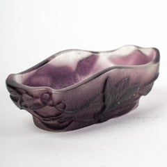 Emile Gallé - Bowl Cup "Clematites" Cameo Acid Etched Glass